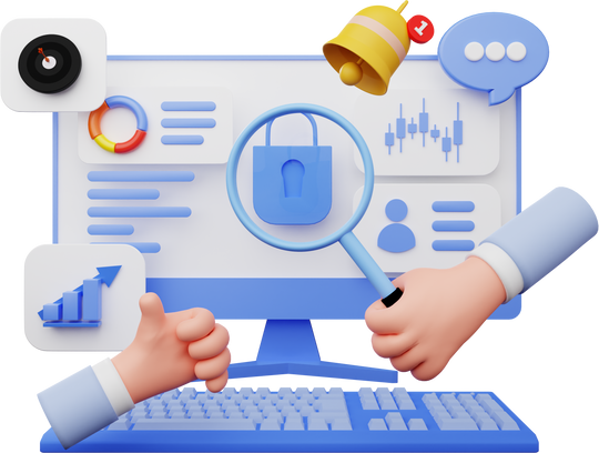 3d illustration of web illustration with 3d style