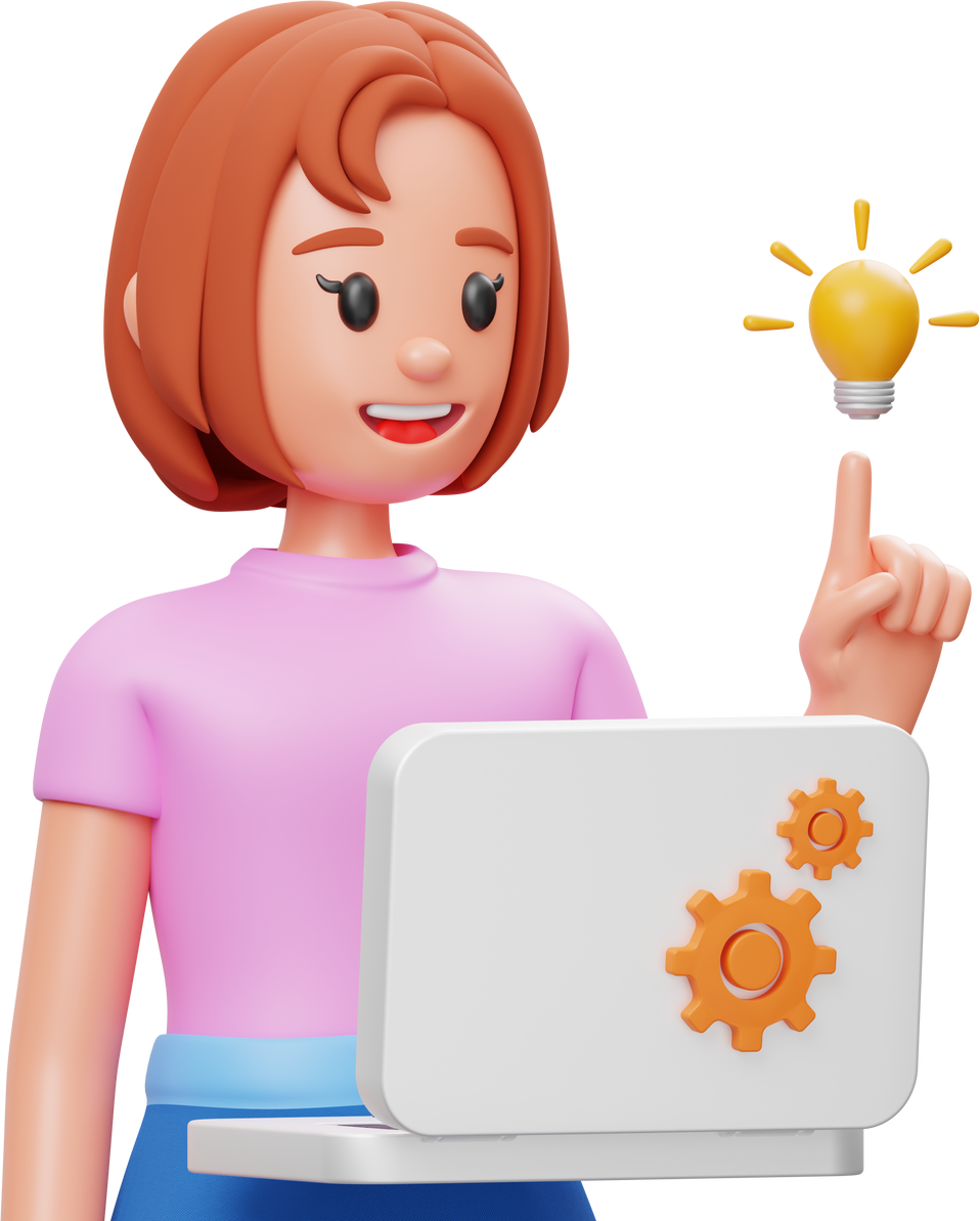 Web Development Idea 3D Character