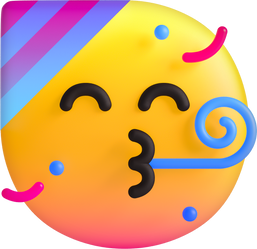 3D Stylized Partying Emoji