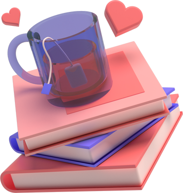3D Books and Tea
